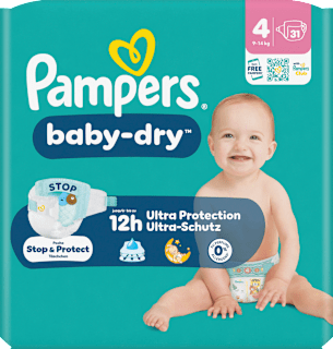 Windeln Baby Dry Gr. 4 (9-14 kg)  Pampers baby-dry