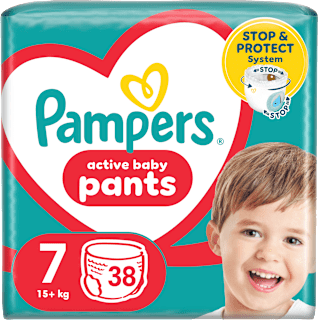 Scutece chiloțel numărul 7, 17kg+ Pampers active baby