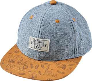 Basecap mit Schrift-Aplikation, blau + gelb, Gr. 54/55 PUSBLU