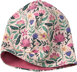 Beanie mit Blumen-Muster, bunt, Gr. 52/53 ALANA