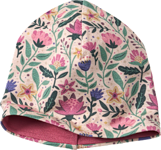 Beanie mit Blumen-Muster, bunt, Gr. 46/47 ALANA