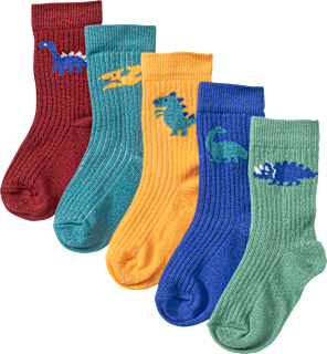 Socken mit Dino-Muster, bunt, Gr. 19/22 PUSBLU