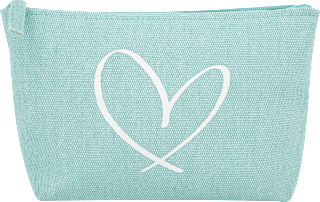 Kosmetiktasche Hellblau weiß manòu