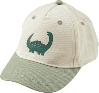 Basecap mit Dino-Motiv, beige +grün, Gr. 50/51 PUSBLU