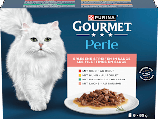 Nassfutter Katze Perle Erlesene Streifen Purina Gourmet