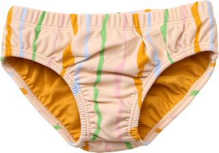 Schwimmwindel mit Streifen-Muster, beige, Gr. 74/80 PUSBLU