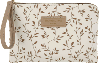 Kosmetiktasche creme Ranken mit Henkel "Stay Beautiful" Soapland