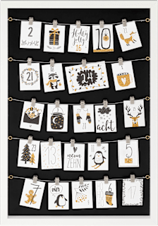 Adventný kalendár - biele drevo Paradies