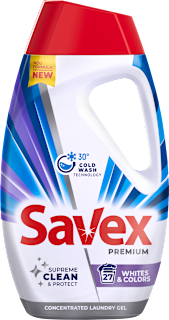 Гел за пране Premium Whites & Colors, 24 пранета Savex