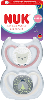Schnuller Perfect Match Air Night Silikon, 6-18 Monate  NUK