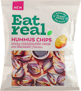 HUMMUS CHIPS - slani flips od leblebije sa ukusom karamelizovanog luka i sirćeta Eat Real