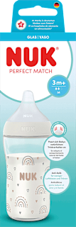 Babyflasche aus Glas Perfect Match weiß, ab 3 Monate, 230 ml NUK