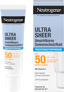 Sonnenfluid Gesicht, ultra sheer feuchtigkeitsspendend, LSF 50 Neutrogena