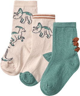 Socken mit Dino-Muster, beige + grün, Gr. 27/29 ALANA