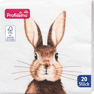 Papierové servítky Zajo, 33 x 33 cm Profissimo