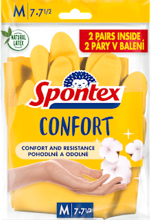 rukavice Confort 2 páry, velikost M Spontex