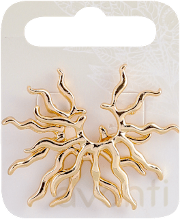 Minđuše u obliku sunca, u zlatnoj boji avanti