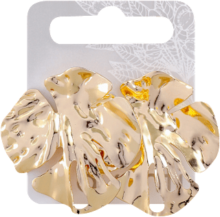 Minđuše u obliku lista u zlatnoj boji avanti