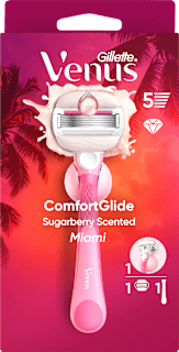 Dámsky holiaci strojček Comfortglide Sugarberry Scented Miami + 1 náhradná holiaca hlavica Gillette Venus