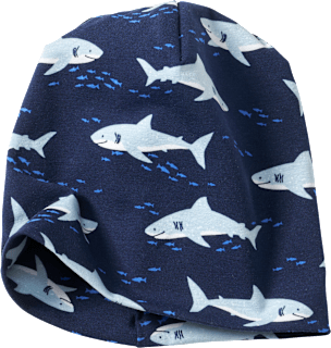 Mütze Pro Climate mit Hai-Muster, blau, Gr. 48/49 ALANA