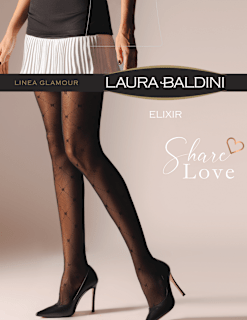 Dres damă cu fundițe 20DEN negru M3 LAURA BALDINI