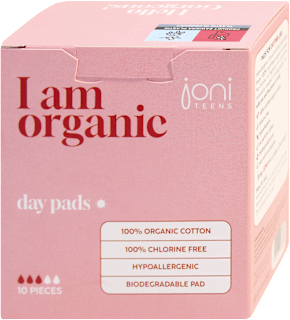 Assorbenti giorno con ali in cotone biologico JONI TEENS
