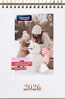 Flipbilderrahmen-Kalender Simple Paradies