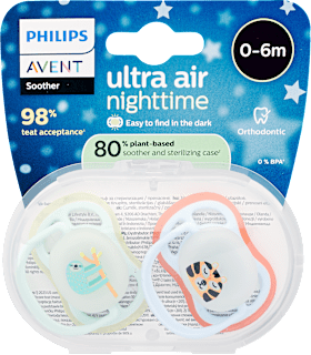 Éjszakai nyugtató cumi, Ultra air, újszülött kortól, kisfiúknak PHILIPS AVENT