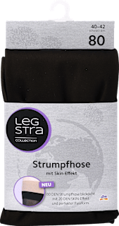 Strumpfhose mit Skin-Effekt 80 DEN schwarz, Gr. 40/42 Legstra
