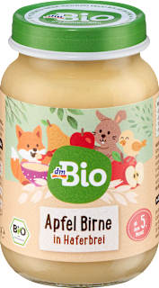 Frucht & Getreide Apfel & Birne in Haferberei ab dem 5. Monat dmBio