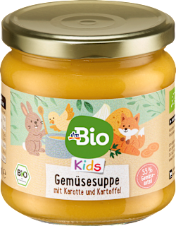Био зеленчукова крем супа Kids с моркови и картофи, 3+г dmBio
