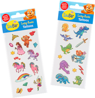 Kinder Haut-Tattoos Lustig-Bunt SauBär