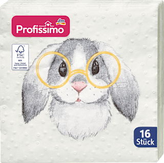Cocktailservietten geprägt "Bunny" (25x25 cm) Profissimo