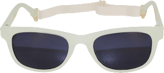 Sonnenbrille Kids, weißes Gestell mit Gummiband SUNDANCE