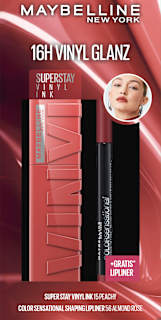 Lippenstift Set Super Stay Vinyl Ink 15 & gratis Lipliner Color Sensational 56 MAYBELLINE NEW YORK