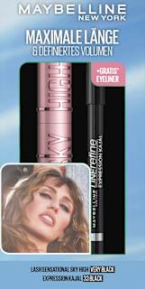Mascara Sky High Very Black & gratis Expression Kajal 33 Black  MAYBELLINE NEW YORK