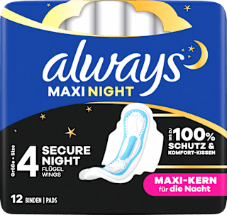 Damenbinden Maxi Night mit Flügeln always
