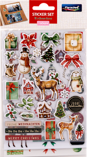 Set božićnih naljepnica, više vrsta Paradies