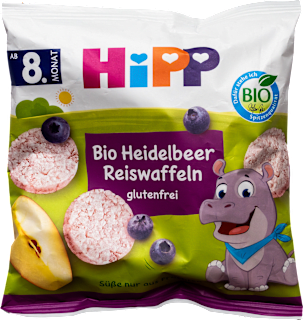 Rižni krekeri s borovnicom, 8+ mj. HiPP