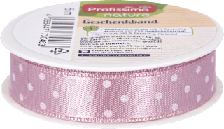 Panglică cadou cu buline, roz Profissimo