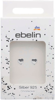 Uhani v obliki srca, srebro 925 ebelin