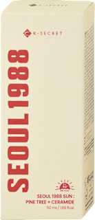 Opaľovací hydratačný pleťový krém Seoul 1988 Sun : Pine Tree + Ceramide SPF 50+ PA++++ K-SECRET
