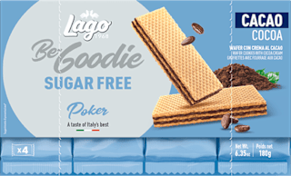 Napolitane cu cremă de cacao fără zahăr Lago