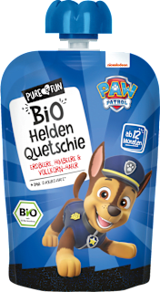 Quetschie Bio Helden Erdbeere, Himbeere und Vollkorn-Hafer ab 12 Monaten PURE & FUN