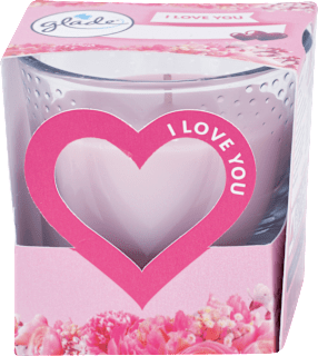 Vonná sviečka v skle I Love You glade