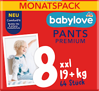 Hlačne plenice, velikost 8 (19+ kg) - mesečno pakiranje babylove