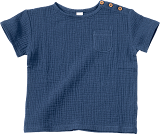 T-Shirt aus Musselin, blau, Gr. 110 ALANA