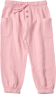 Hose aus Musselin mit Kordel, rosa, Gr. 92 ALANA
