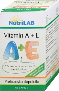 Prehransko dopolnilo Vitamin A + E NutriLAB