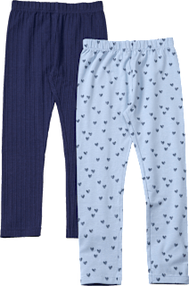 Leggings mit Herz-Muster & Struktur, blau, Gr. 128 ALANA